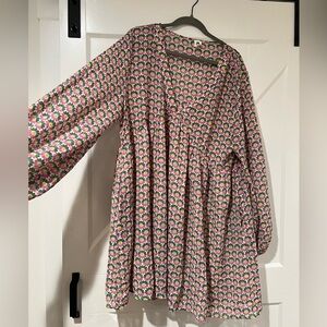 Floral V-Neck Women's Dress